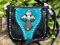 Montana West Black & Turquoise Purse 202//152